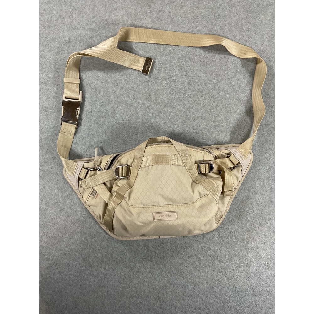 Athleta Excursion Belt Bag Beige Ripstop Fanny Pack Waist Bag Adjustable Strap
